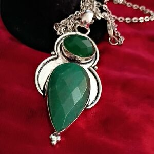 Huge Vintage Natural African Emerald Pendant 💎💝🤗